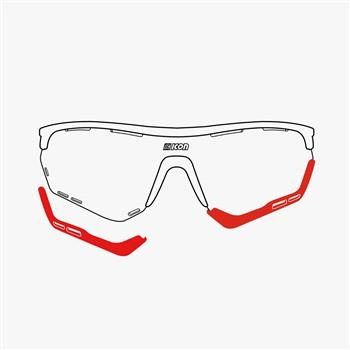 Czerwone oprawki dolne SCICON REGULAR TPE