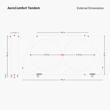 Torba transportowa na tandem SCICON AEROCOMFORT TANDEM Czarna