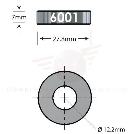 Kształtka WheelsMFG Przelotowa Over Axle Do Serwisu Łożysk 6001