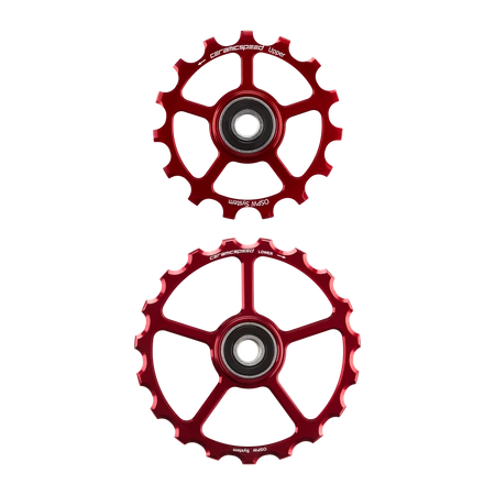 Zamienne Kółka Przerzutki CeramicSpeed 15+19 Czerwone