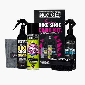 MUC-OFF ZESTAW PREMIUM DO MYCIA BUTÓW ROWEROWYCH Premium Shoe Care Kit