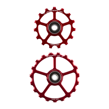 Zamienne Kółka Przerzutki CeramicSpeed 15+19 Czerwone Coated