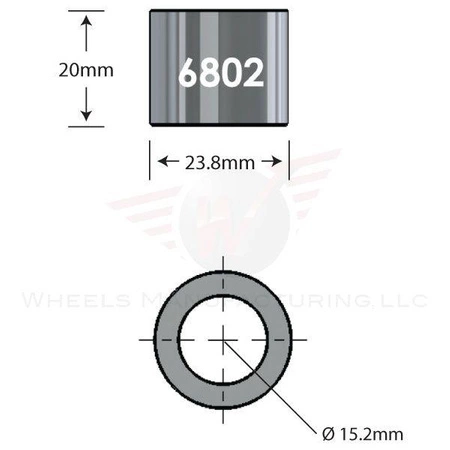 Kształtka WheelsMFG Przelotowa Over Axle Do Serwisu Łożysk 6802