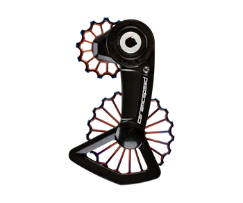 Wózek Przerzutki CeramicSpeed OSPW SRAM Red/Force AXS XPLR 3D Printed Hollow Ti Oil Slick PVD