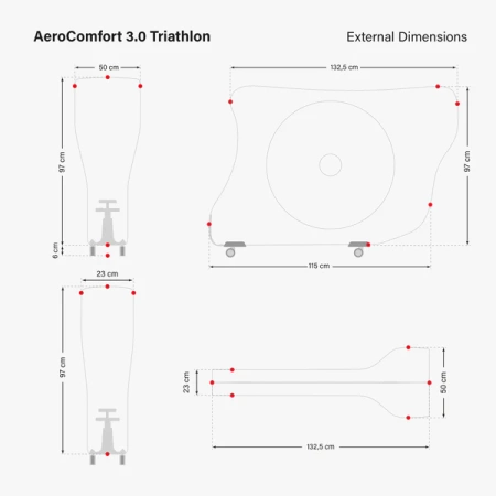 Torba transportowa na rower triathlonowy / czasowy SCICON AEROCOMFORT 3.0 TRIATHLON TSA Czarna