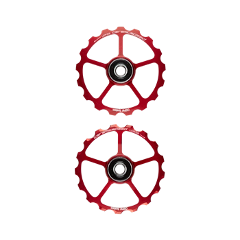 Zamienne Kółka Przerzutki CeramicSpeed 17+17 Czerwone Coated