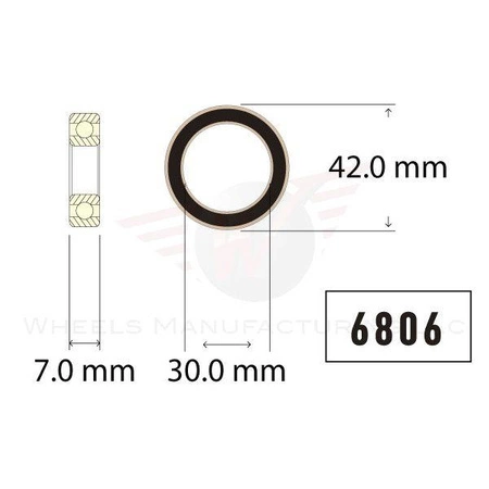 Łożysko ENDURO 6806 Angular Contact