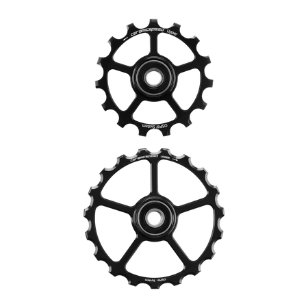 Zamienne Kółka Przerzutki CeramicSpeed 15+19 Czarne Coated