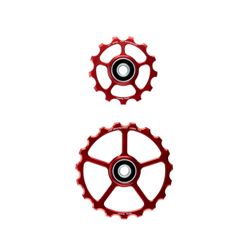 Zamienne Kółka Przerzutki CeramicSpeed 13+19 Czerwone Coated