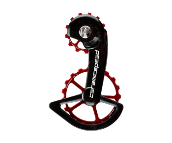Wózek Przerzutki CeramicSpeed OSPW Shimano 9200 Series Coated Czerwony