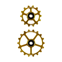 Zamienne Kółka Przerzutki CeramicSpeed 14+18 Złote Coated